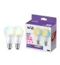 Doppelpack 2x WiZ Smart LED E27 Birne Matt 8W 806lm | Höchste Farbwiedergabe - Dimmbar - Ersatz Für 60W